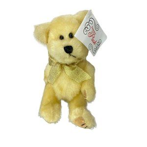 Progressive Plush Yellow Tan‎ Furry Jointed Teddy Bear Stuffed Animal 9"